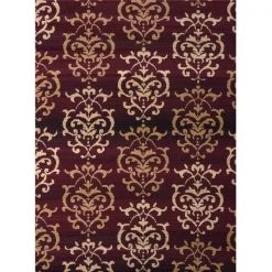United Weavers 851 10734 24 1 ft. 11 in. x 3 ft. 3 in. Dallas Countess Accent Rug; Burgundy