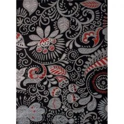 United Weavers 851 11070 28a 2 ft. 3 x 7 ft. 2 in. Dallas Bandanna Runner Rug; Black