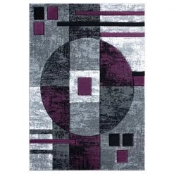 United Weavers of America 2050 10182 912 7 ft. 10 in. x 10 ft. 6 in. Bristol Epsilon Plum Rectangle Area Rug