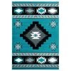 United Weavers of America 2050 10469 35C 2 ft. 7 in. x 4 ft. 2 in. Bristol Caliente Turquoise Rectangle Rug