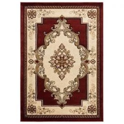 United Weavers of America 2050 10534 28C 2 ft. 7 in. x 7 ft. 4 in. Bristol Fallon Burgundy Rectangle Runner Rug