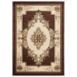 United Weavers of America 2050 10551 35C 2 ft. 7 in. x 4 ft. 2 in. Bristol Fallon Chocolate Rectangle Rug