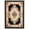 United Weavers of America 2050 10570 912 7 ft. 10 in. x 10 ft. 6 in. Bristol Fallon Black Rectangle Area Rug