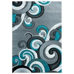 United Weavers of America 2050 11369 24 1 ft. 10 in. x 2 ft. 8 in. Bristol Rhiannon Turquoise Rectangle Accent Rug