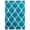 United Weavers of America 2050 11569 24 1 ft. 10 in. x 2 ft. 8 in. Bristol Rodanthe Turquoise Rectangle Accent Rug