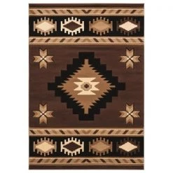United Weavers of America 2050 10450 35C 2 ft. 7 in. x 4 ft. 2 in. Bristol Caliente Brown Rectangle Rug