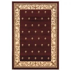 United Weavers of America 2050 11634 69 5 ft. 3 in. x 7 ft. 6 in. Bristol Wington Burgundy Rectangle Area Rug