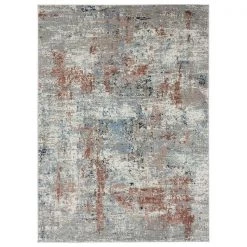 United Weavers of America 4535 10336 88R Eternity Elixir Crimson Round Rug; 7 ft. 10 in.