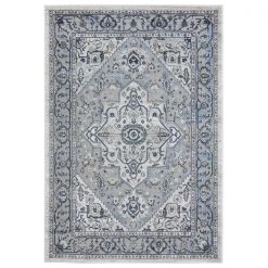 United Weavers of America 2610 20067 58 Veronica Adaleigh Blue & Grey Area Rectangle Rug; 5 ft. 3 in. x 7 ft. 2 in.