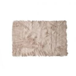 HomeRoots 317267 2 x 3 in. Fur Sheepskin Rug & Throw - Taupe