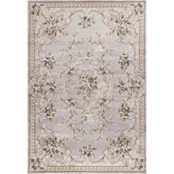 HomeRoots 354043 5 ft. 3 in. x 7 ft. 7 in. Polypropylene Light Grey Area Rug