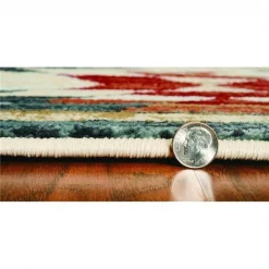 HomeRoots 374414 63 x 91 in. Ivory Polypropylene Rug