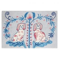 Peking Handicraft 30DN164C40 27 x 40 in. Dog Toile Hook Rug