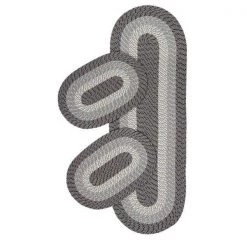 Better Trends SS-3PCB2472NBLS 24 x 72 in. Reversible Country Braid Rug Set - Natural Blue Stripe - 3 Piece