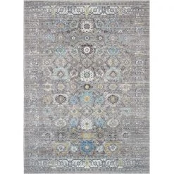 Pasargad RC-5586SS 8X10 8 x 10 ft. Chelsea Design Machine Made & Power Loom Rug; Silver