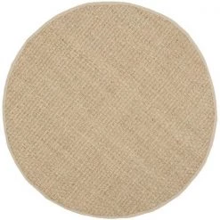 Safavieh NF114A-3R Natural Fiber Round Area Rug; Natural & Beige - 3 x 3 ft.