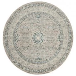 Safavieh ARC671A-5R Archive Round Area Rug; Grey & Blue - 5 x 5 ft.