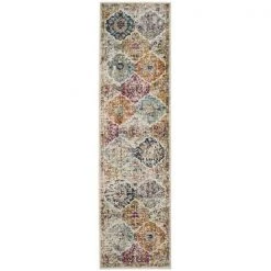 Safavieh MAD611B-216 Madison Runner Rug; Cream & Multicolor - 2 ft.-3 in. x 16 ft.