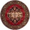 Safavieh VTH219A-5R Vintage Hamadan Round Area Rug; Red & Multicolor - 5 ft.-3 in. x 5 ft.-3 in.