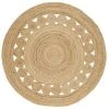 Safavieh NF364A-4R 4 x 4 ft. Round Natural Fiber Hand Woven Rug; Natural