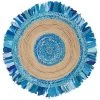 Safavieh CAP701K-3R Cape Cod Coastal Round Hand Woven Rugs; Turquoise & Natural - 3 x 3 ft. -Rugs&Mats Official Shop Unbeatablesale20Inc SFVH124165xx650xx50e1fa