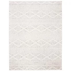 Safavieh TUL272A-8 8 x 10 ft. Tulum Rectangle Power Loomed Area Rug; Ivory & Grey