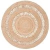 Safavieh NFB254A-3R 3 x 3 ft. Natural Fiber Contemporary Round Area Rug; Natural -Rugs&Mats Official Shop Unbeatablesale20Inc SFVH131470xx650xx8afdcd