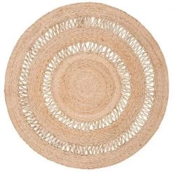 Safavieh NFB254A-3R 3 x 3 ft. Natural Fiber Contemporary Round Area Rug; Natural