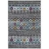 Safavieh AMS108H-210 Rectangle Bohemian Amsterdam Area Rug; Dark Grey & Ivory - 2 ft. -3 in. x 10 ft. -Rugs&Mats Official Shop Unbeatablesale20Inc SFVH135548xx650xxdaa7f1