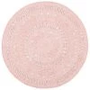 Safavieh CAP222U-7R 7 x 7 ft. Cape Cod Round Area Rug; Pink