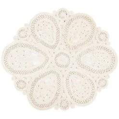 Safavieh NF360B-7R 7 x 7 ft. Natural Fiber Round Area Rug; Ivory