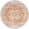 Safavieh MAD603P-9R 9 x 9 ft. Madison Contemporary Round Power Loomed Rug; Orange & Ivory -Rugs&Mats Official Shop Unbeatablesale20Inc SFVH152545xx1200xx847b81