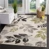 Safavieh PRLL3729A-5 5 ft.-2 in. x 7 ft.-7 in. Porcello Power Loomed Medium Rectangle Area Rug; Ivory & Green