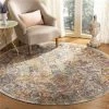 Safavieh CRS504A-7R Crystal Power Loomed Round Area Rug; Light Blue & Orange - 7 x 7 ft. -Rugs&Mats Official Shop Unbeatablesale20Inc SFVH82108xx650xx42dda0
