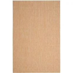 Safavieh CY8022-03012-5 Courtyard Medium Rectangle Area Rug; Natural & Cream - 5 ft. - 3 in. x 7 ft. - 7 in.