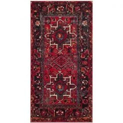 Safavieh VTH211A-3 VIntage Hamadan Small Rectangle Area Rug; Red & Multi - 2 ft. - 7 in. x 5 ft.