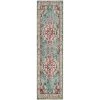 Safavieh MNC243J-212 Monaco Power Loomed Runner Rug; Light Blue & Fuchsia - 2 ft.-2 in. x 12 ft.