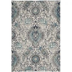 Safavieh MAD600C-24 Madison Power Loomed Accent Rug; Cream & Light Grey - 2 ft.-3 in. x 4 ft.