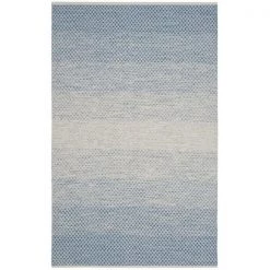 Safavieh MTK601B-3 3 x 5 ft. Small Rectangle Montauk Hand Woven Rug; Blue & Ivory