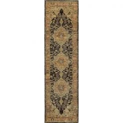 Oriental Weavers Andorra 7138B 2x8 Runner - Gold/ Grey-Nylon/PolyP
