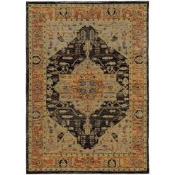 Oriental Weavers Andorra 7138B 9x12 Rectangle - Gold/ Grey-Nylon/PolyP