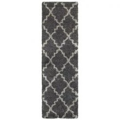 Oriental Weavers Henderson 092K1 2x8 Runner - Charcoal/ Grey-Polypropylene