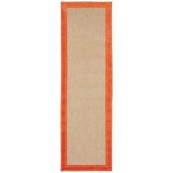 Oriental Weavers Cayman 5594Q 2x8 Runner - Sand/ Orange-Polypropylene