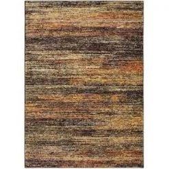 Oriental Weavers A8037C068253ST 2 x 8 ft. 3 in. Atlas Area Rug; Gold & Charcoal