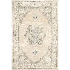 Oriental Weavers A303D0200300ST 6 ft. 7 in. x 9 ft. 6 in. Andorra 303D0 Indoor Rectangle Area Rug; Beige