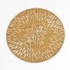 Saro Lifestyle SARO 3517.GL15R 15 in. Beaded Design Placemats Gold - Set of 4