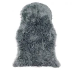 Saro Lifestyle SARO 1940.GY 26 x 40 in. Shag Rug with Grey Faux Fur Design