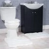 Lavish Home 67-14-W Super Plush Non-Slip Bath Mat Rug Set; White - 3 Piece