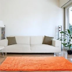 Lavish Home 67-13-PE 30 x 60 in. High Pile Shag Rug; Peach