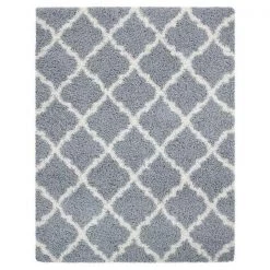 Balta Group 259943 5 x 7 ft. Gray & White Trellis Outdoor Rug